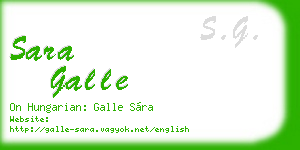 sara galle business card