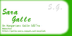 sara galle business card